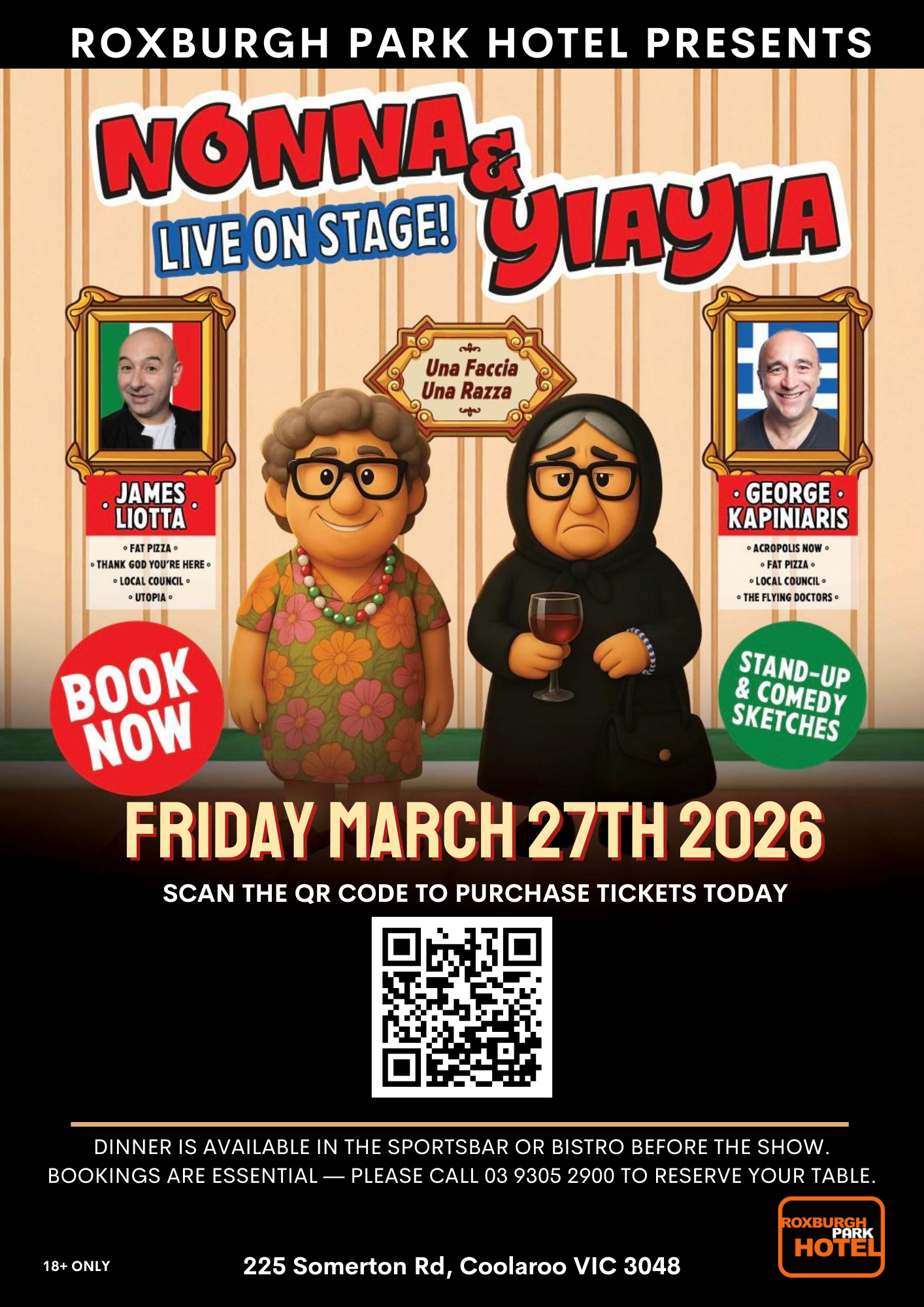 Red Retro Vintage Stand Up Comedy Show Flyer (1)